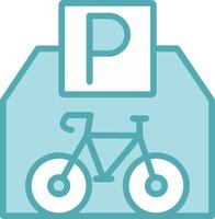 cykel parkering vektor ikon