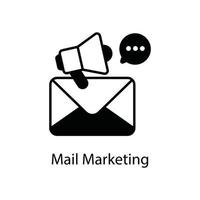 E-Mail-Marketing-Vektorumriss Symbol für Geschäfts- und Finanzstil. Folge 10 vektor