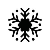 Schneeflocke-Vektor-Symbol Weihnachten solide Stil Illustration. Folge 10 vektor