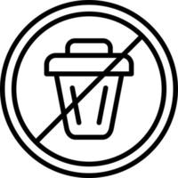 Kein Littering-Vektor-Icon-Design vektor