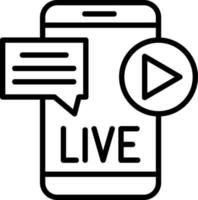 Live-Streaming-Vektor-Icon-Design vektor