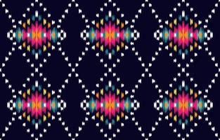 ethnisches Muster Ikat nahtlos. stammesafrikanischer indischer traditioneller stickereivektorhintergrund. aztekischer Stoff Teppich Batik Ornament Chevron Textildekoration Tapete vektor