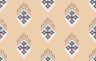 ethnisches Muster Ikat nahtlos. stammesafrikanischer indischer traditioneller stickereivektorhintergrund. aztekischer Stoff Teppich Batik Ornament Chevron Textildekoration Tapete vektor