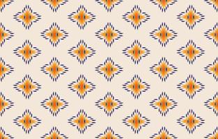 ethnisches Muster Ikat nahtlos. stammesafrikanischer indischer traditioneller stickereivektorhintergrund. aztekischer Stoff Teppich Batik Ornament Chevron Textildekoration Tapete vektor