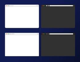 Fenstermodell des Internetbrowsers. leere vorlage für internetseite. vektor