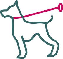 Vektorsymbol für Hundespaziergänge vektor