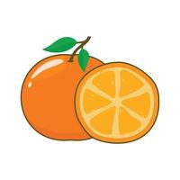 Obst Orangen. Orangenfruchtbild. orange Fruchtvektor-Designillustration. Orangenfruchtsymbol. Designvorlage für frische Orangenfrüchte vektor