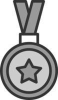 Medaillen-Vektor-Icon-Design vektor