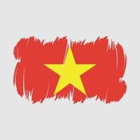 vietnam flag pinselvektor vektor