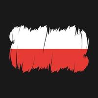 Pinselvektor mit polnischer Flagge vektor