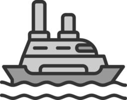 Kreuzfahrtschiff-Vektor-Icon-Design vektor