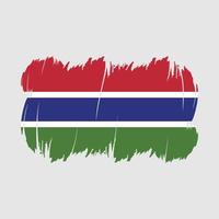 Gambia-Flagge-Pinsel-Vektor vektor