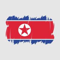 Pinselvektor der Nordkorea-Flagge vektor