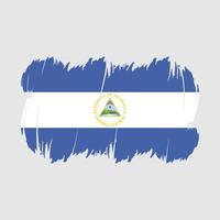 Nicaragua-Flagge-Pinsel-Vektor vektor