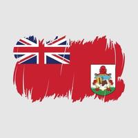 bermuda flagga borsta vektor