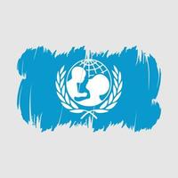 unicef flag pinselvektor vektor