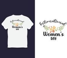 internationell kvinnors dag typografi t skjorta design med vektor