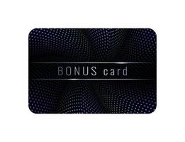 bonus kort, design plast kort, spiral abstrakt design, debitera, kreditera, isolerat vit bakgrund. vektor
