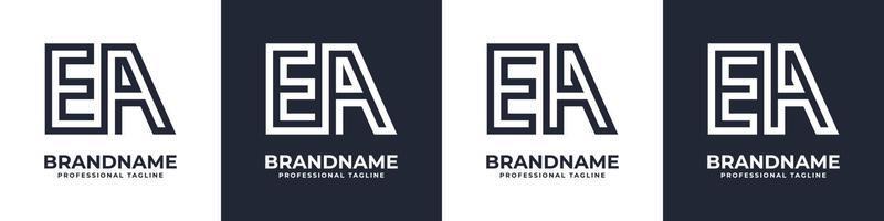 einfaches EA-Monogramm-Logo, geeignet für jedes Unternehmen mit EA- oder AE-Initiale. vektor