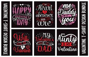 Valentinstag-Typografie-Tag-T-Shirt-Design vektor