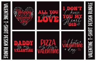 Valentinstag-Typografie-Tag-T-Shirt-Design vektor