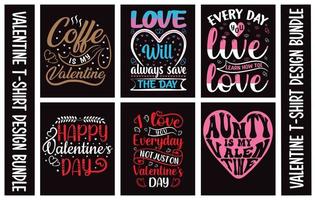 Valentinstag-Typografie-Tag-T-Shirt-Design vektor