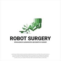Symbol für Roboterchirurgie. grünes oder einfarbiges Element aus der Technologiesammlung. Symbol für Roboterchirurgie für Banner, Infografiken und Vorlagen. vektor