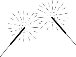 Wunderkerze, bengalisches Feuersymbol. party feier geburtstag ferien event karneval festlich. dünne Linie Party-Element-Symbol. Vektor einfaches lineares Design. Illustration. Symbole. Glückwunsch