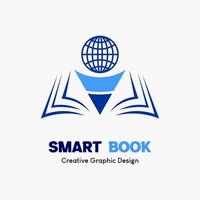 Logo-Symbol für Bildung. Buchsymbol, Erde oder Kelch und Bleistiftsymbol. Bildung-Vektor-Logo-Vorlage. vektor