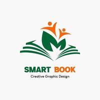 Logo-Symbol für Bildung. Buchsymbol, Blatt und Symbol für zwei Personen. Bildung-Vektor-Logo-Vorlage. vektor
