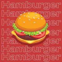 Vektor-Illustration-Hintergrund-Fast-Food-Hamburger-Symbol-Symbol vektor