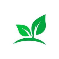 grön blad ekologi natur logotyp vektor ikon design. enkel stil illustration