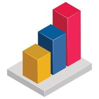 Diagramm - isometrische 3D-Darstellung. vektor