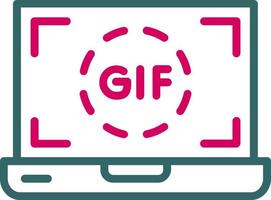 GIF-Vektorsymbol vektor