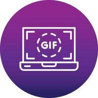 GIF-Vektorsymbol vektor