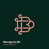 Monogramm-Logo bd vektor