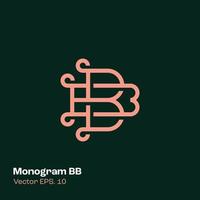 monogram bb logotyp vektor