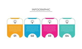 Moderne Business-Infografik-Illustration von Linienschrittoptionen isolierter Hintergrund. professionelle Infografik-Designvorlage. abstraktes grafisches Workflow-Konzept-Layout, Präsentationen vektor