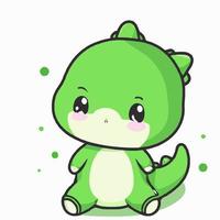 niedliche chibi dinosaurier illustration dinosaurier kawaii vektor zeichnung stil dinosaurier cartoon