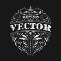 Vintage-Abzeichen Antik-Label-Typografie-Design-Vektor vektor