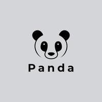 söt panda-logotyp vektor