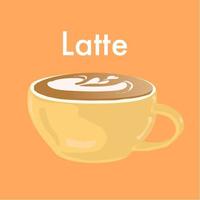 Latte-Kaffee-Symbol vektor