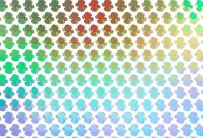 helles mehrfarbiges, regenbogenfarbenes Vektormuster mit geschwungenen Kreisen. vektor