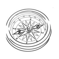Kompass-Vektorskizze vektor
