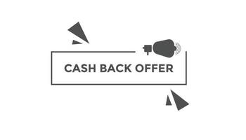 Web-Banner-Vorlagen für Cash-Back-Angebotsschaltflächen. Vektor-Illustration vektor