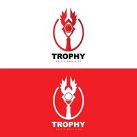 mästerskap trofén logotyp, mästare tilldela vinnare trofén design, vektor ikon mall