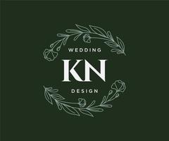 k Initialen Brief Hochzeit Monogramm Logos Sammlung, handgezeichnete moderne minimalistische und florale Vorlagen für Einladungskarten, Save the Date, elegante Identität für Restaurant, Boutique, Café im Vektor