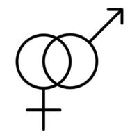 Gender-Symbol, geeignet für eine Vielzahl digitaler Kreativprojekte. vektor