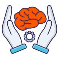 Gehirnübungssymbol, geeignet für eine Vielzahl digitaler kreativer Projekte. vektor