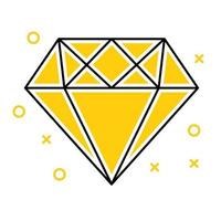 diamant ikon, lämplig för en bred räckvidd av digital kreativ projekt. vektor